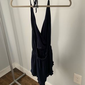 Blue Halter Romper